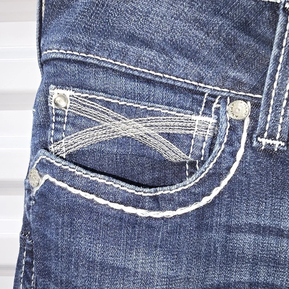 Ariat REAL Denim Womens Jeans 34x31 Medium Wash Stretch Bootcut Western